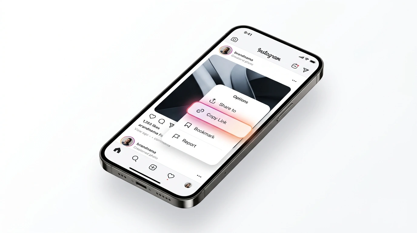 Pasting an Instagram link into the free Insgramio downloader tool