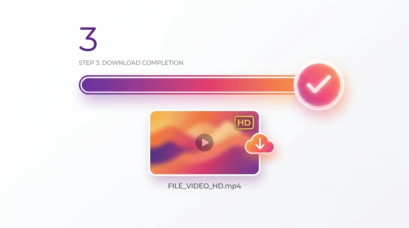 Saved Instagram Reel video file ready to view offline